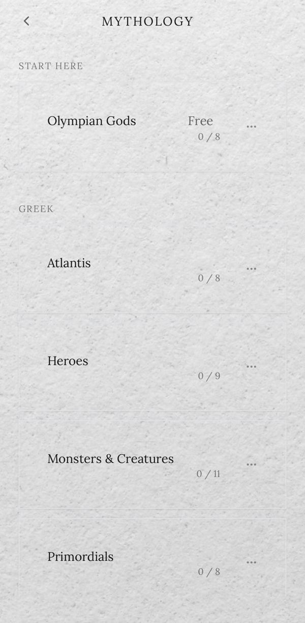 The Mythology shelf, with Olympian Gods free